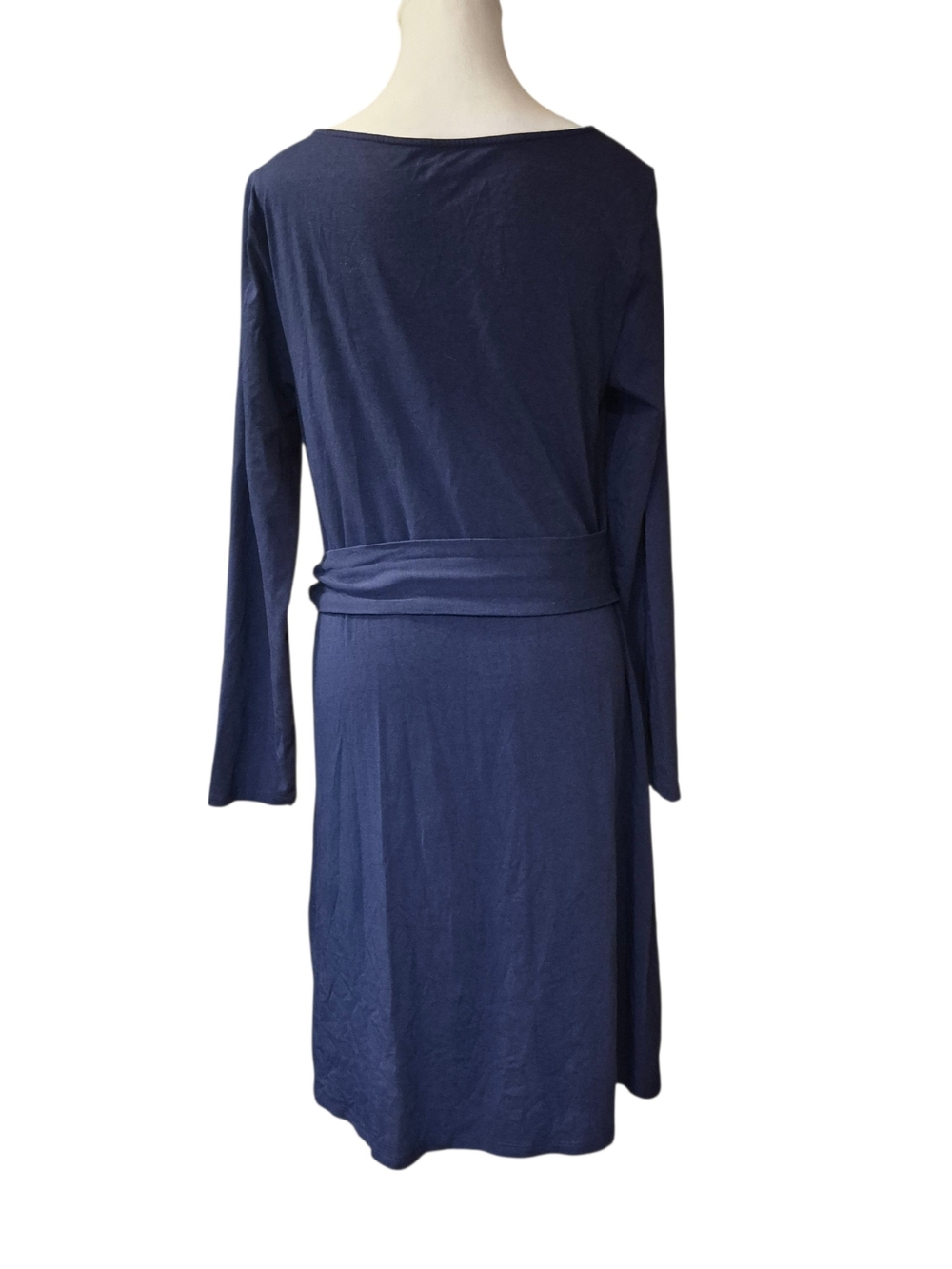 Lands' End Navy Long-Sleeve Midi Dress with Side Knot - Picture 2 of 6